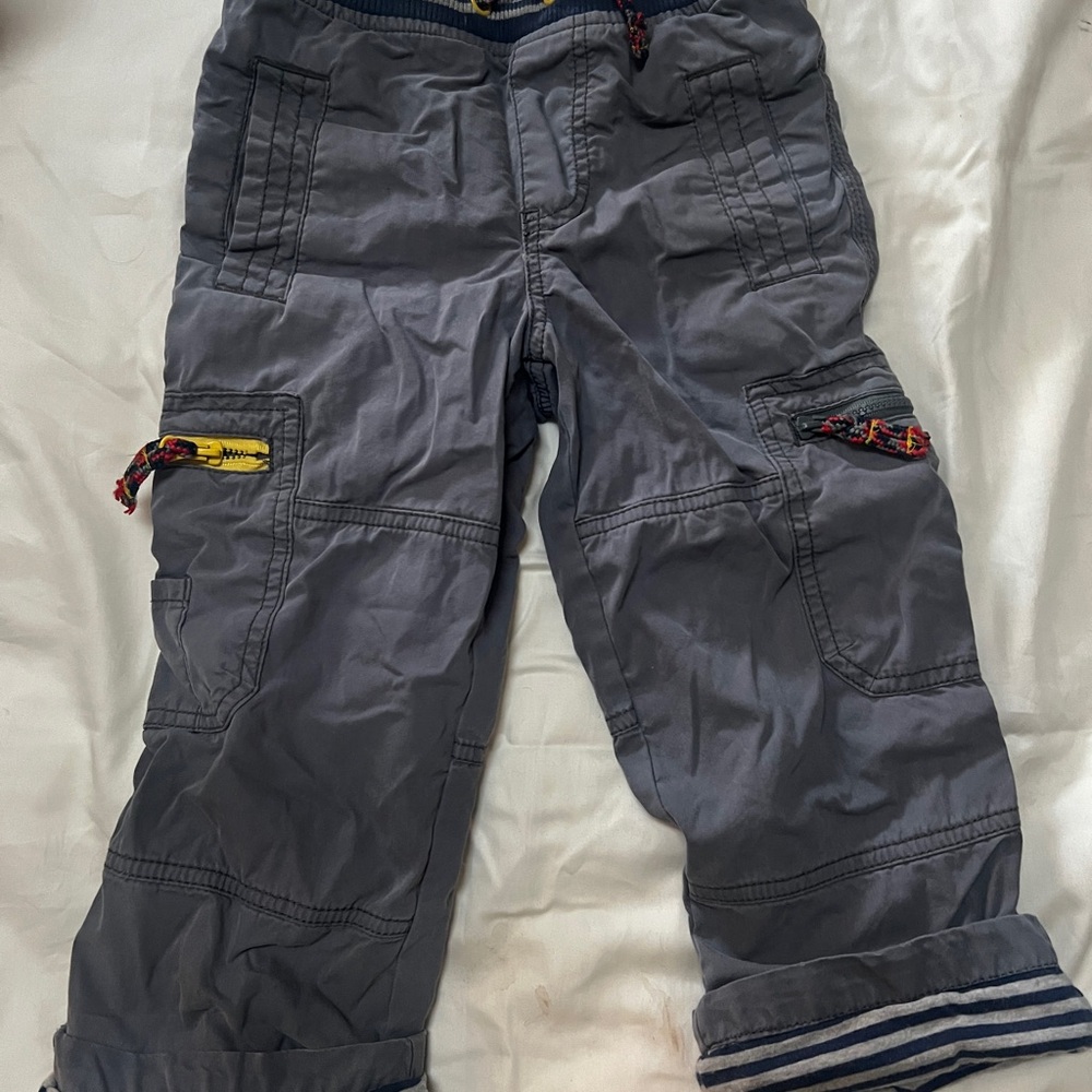 Mini Boden Charcoal Lined Cargo Pants